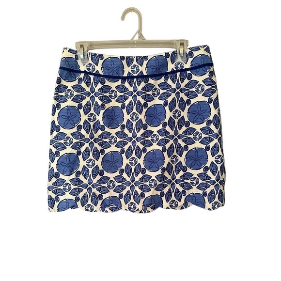 Vineyard Vines Scalloped Shell Margo Skirt women’s size 4 breaker blue - Picture 1 of 6
